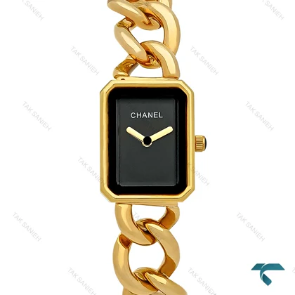 ساعت شنل زنانه طلایی مستطیلی صفحه مشکی Chanel-7963-L