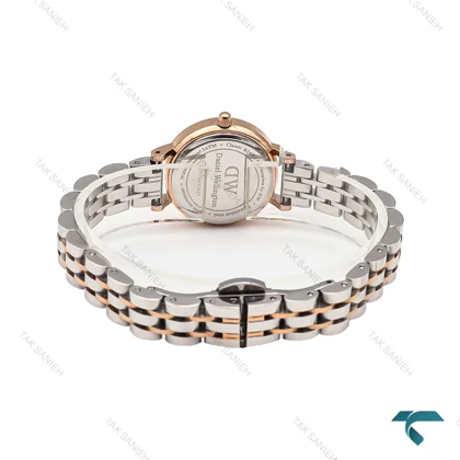 دنیل ولینگتون مینی زنانه دورنگ رزگلد گرد DW-6248-L