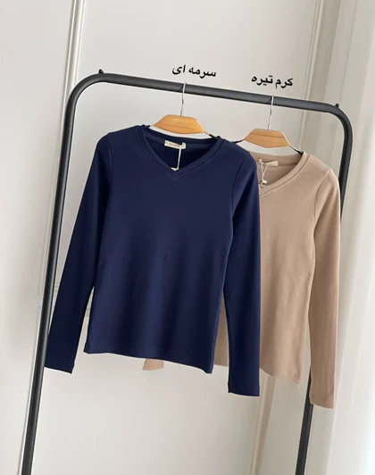 بلوز کش پنبه یقه هفتی کد 5103