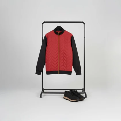 پکیج کاپشن مردانه قرمز مدل Homan + کفش مردانه مشکی CK مدل Behdad