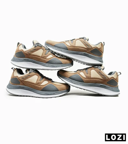 کفش کتانی طبی زنانه و مردانه قهوه ای کرم فیلی SKECHERS archfit v02 مدل 4717