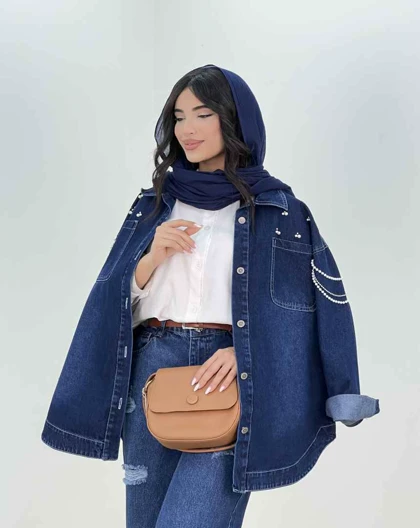 کت جین مروارید(38)کد:5157