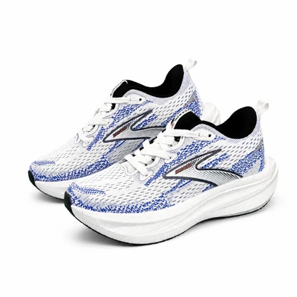 کفش کتانی رانینگ زنانه زیره بست بروکس سفید آبی Brooks
