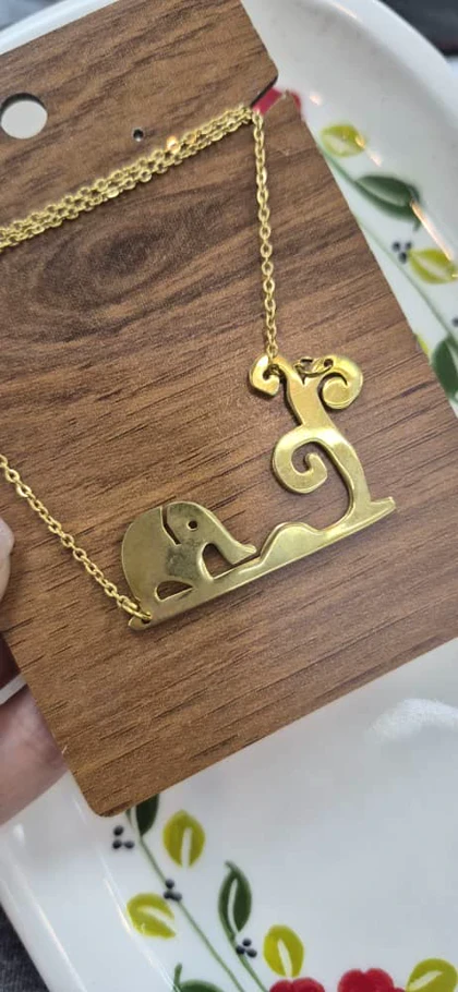 گردنبند برنج طرح فیل