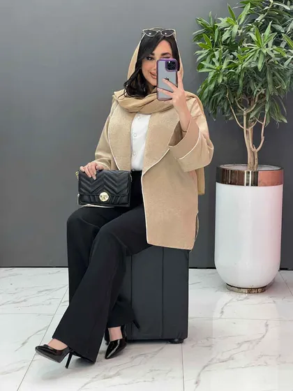 مانتو کتان لمه بغل چاک