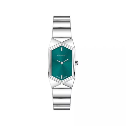 ساعت مچی زنانه ویمبرلی فلزی نقره ای صفحه سبز WB-CS452L-G