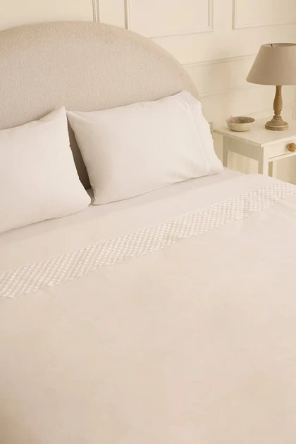سرویس روتختی دو نفره Karaca Home مدل Elvion پنبه - سفید