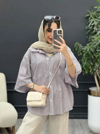 شومیز راه راه نگار