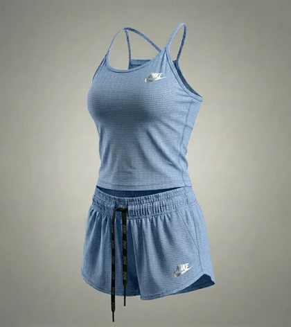 ست ورزشی زنانه کراپ بندی و شورتک nike