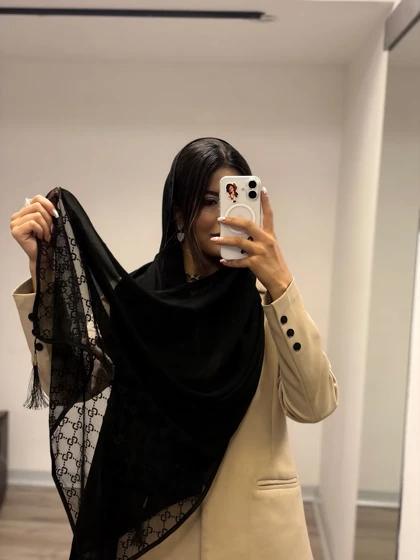 شال کرپ دانتل