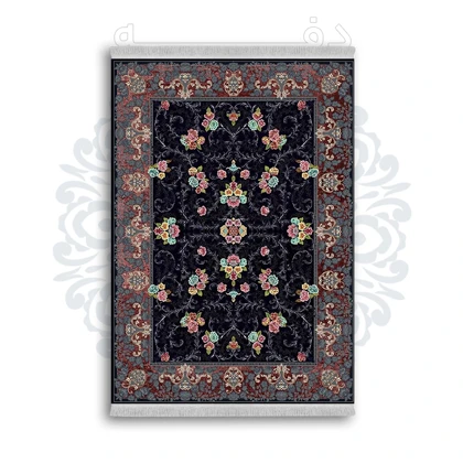 *جدید* فرشینه از جنس پارچه شانل مخمل ترک طرح فانتزی برند دفه کد 1486