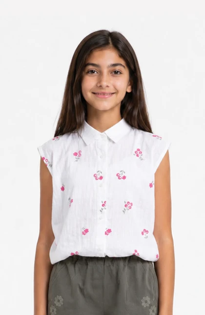 شومیز آستین حلقه‌ای لینن اسلپ