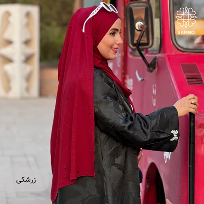 شال کویتی کشی با مروارید مشکی