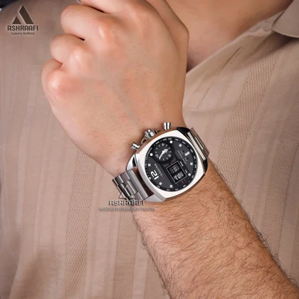 ساعت تی انجین صفحه مشکی T-Engine Drum Chrono 3940