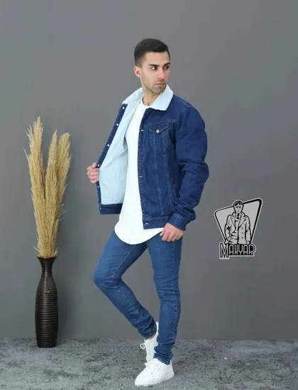 کاپشن جین آبی تیره PAZZO