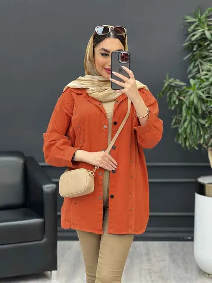 مانتو پرچ دار صدف