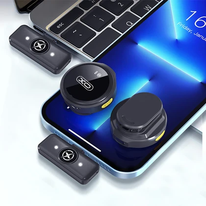 میکروفون یقه ای بی سیم ایکس او XO مدل MC12 با نویز کنسلینگ