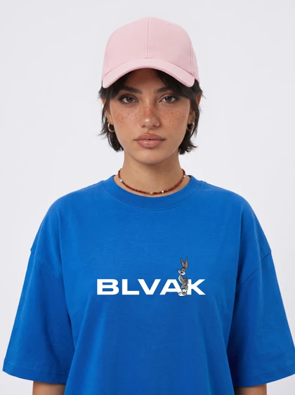 تیشرت کراپ مدل bugs bunny آبی برند بلوک blvak