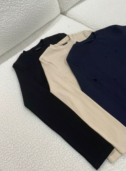 بلوز کبریتی یقه گرد