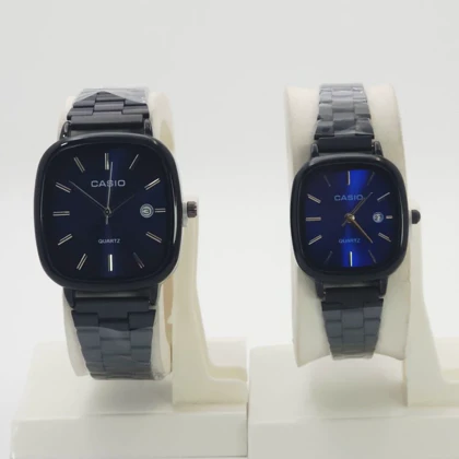 ساعت مچی ست مردانه و زنانه کاسیو اولدمانی Casio با موتور کوارتز و تاریخ دار