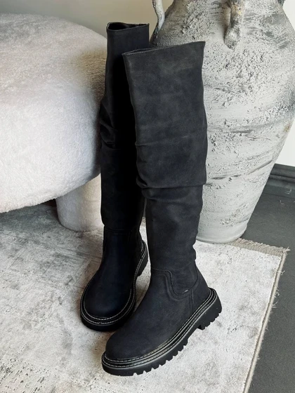 چکمه بلند چروک