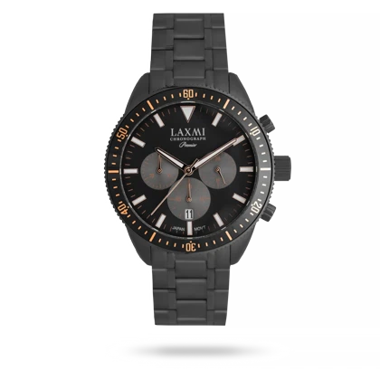 ساعت مچی مردانه لاکسمی بند استیل مشکی کد Laxmi 8198/2