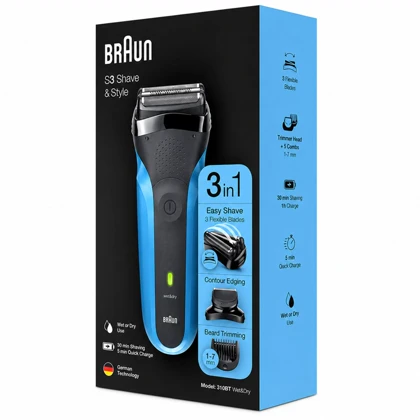ریش تراش براون Braun مدل 310BT با خط زن و 5 شانه