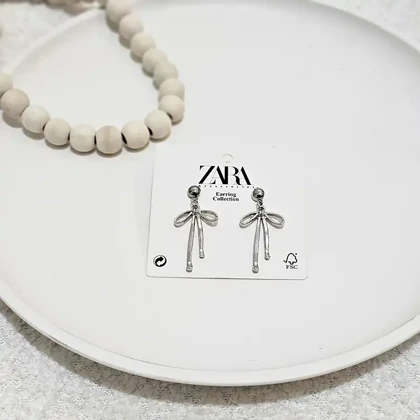 گوشواره پاپیون آویزدار (Bow Shape)