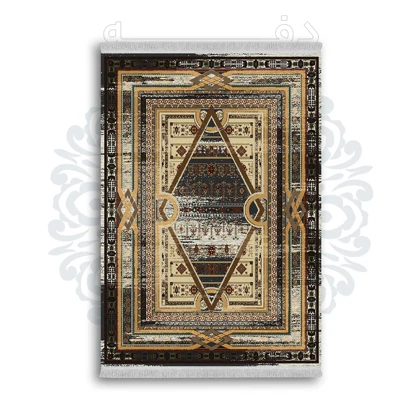 فرشینه از جنس پارچه هازان مخمل ترک طرح سنتی و مدرن برند دفه کد DAMG234