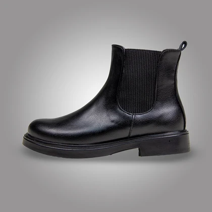 نیم بوت دو کش مشکی کد 558