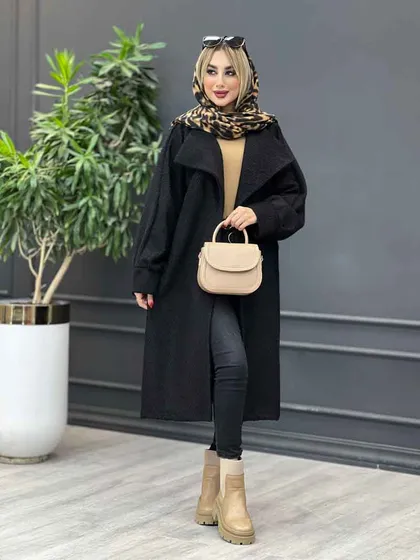 پالتو یقه آمریکایی آستین پیله