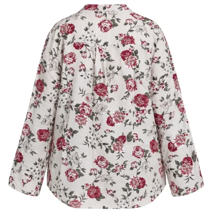 شومیز وارداتی جلو بسته گل‌دار برند Ardene طوسی روشن سایز 40 تا 44 کد 3400