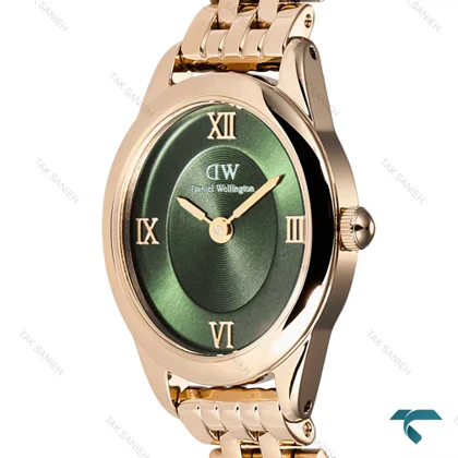 ساعت دنیل ولینگتون زنانه مدل Ophelia مینی رزگلد سبز DW-7688-L