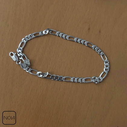 دستبند نقره مردانه فیگارو کد 0353229