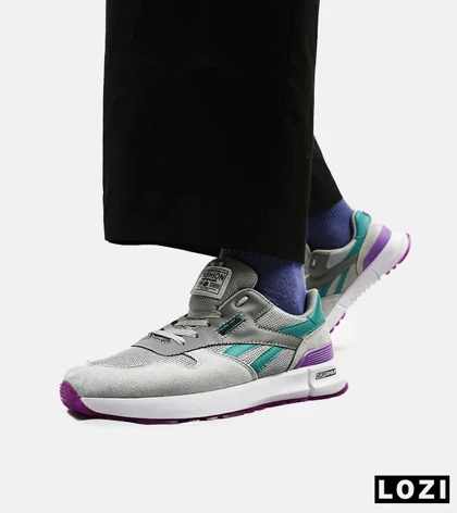 کفش کتانی طوسی آبی بنفش REEBOK Unphased Pro مدل 4613
