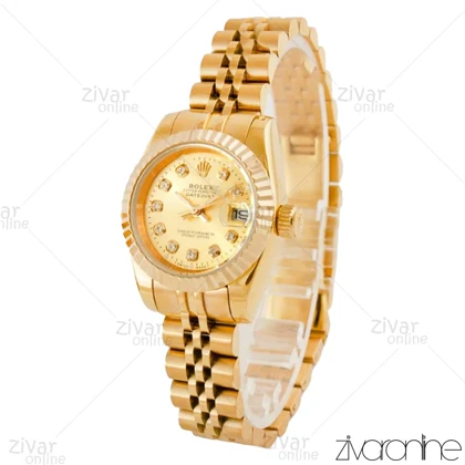 ساعت رولکس دیت جاست زنانه تمام طلایی اسمال 104519
