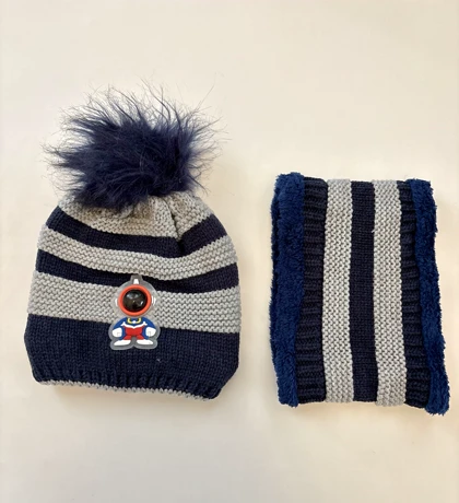 کلاه و شالگردن پسرانه چراغ دار