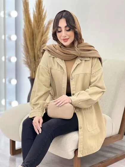 مانتو کتان دو جیب بنیتا