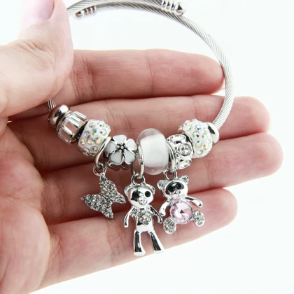 دستبند دخترانه مدل پاندورا تدی