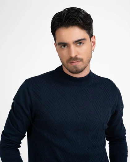 ام کی کالکشن بافت mk-6332-navy-blue