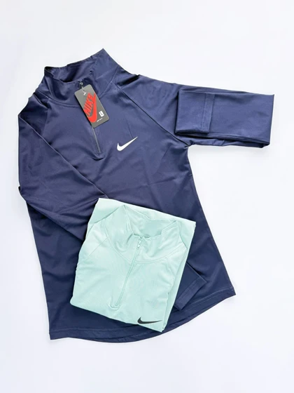 بلوز لاکرا آستین بلند نیم زیپ فینگر دار نایکی Nike