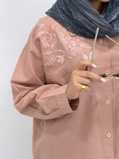 مانتو لینن گلدوزی ترمه
