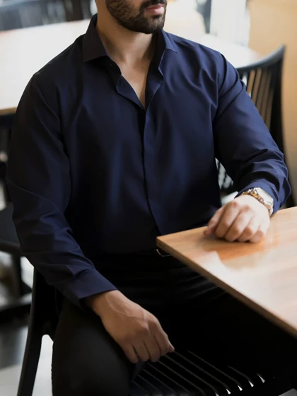 پیراهن ضدچروک دکمه مخفی کد sh191