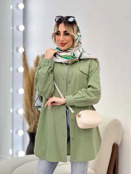 مانتو دو جیب پیله