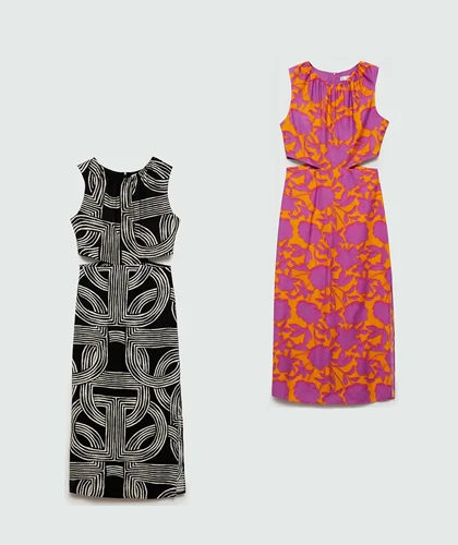 پیراهن لینن طرحدار MNG682