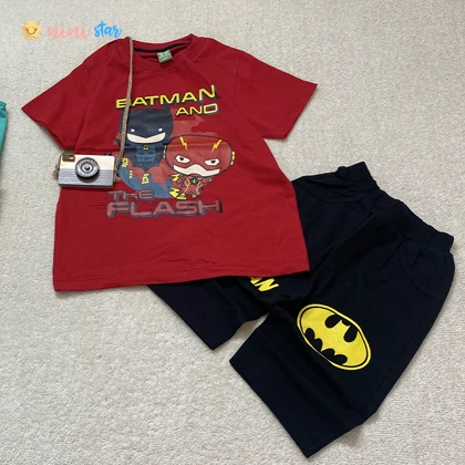 تیشرت شلوارک پسرانه طرح BATMAN مناسب 2 تا 9 سال