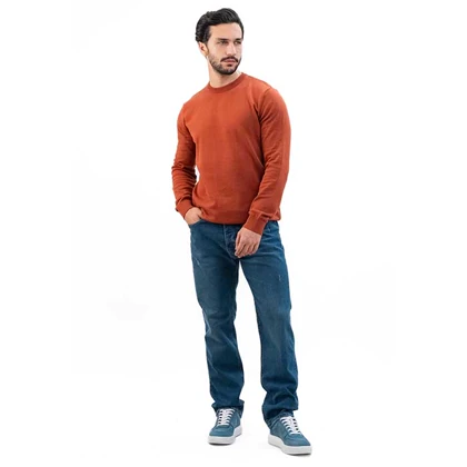 پلیور بافت اسلیم فیت یقه گرد مردانه - 03252354