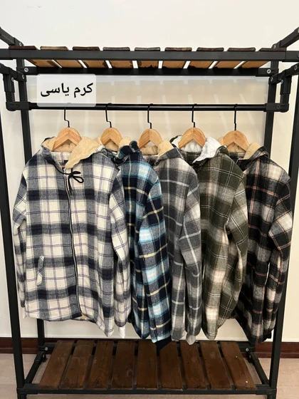 سویشرت چهارخانه کلاهدار 6110
