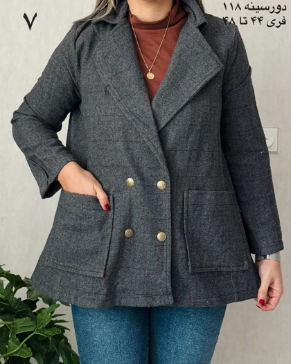 کت پشمی چهارخونه