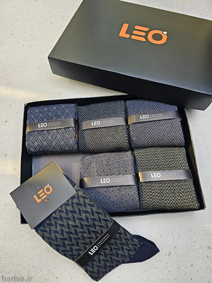پک جوراب ساق‌دار لئو Leo کد 8104 - جعبه 6 جفتی